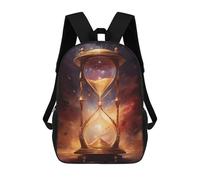 sinyumoney 4Girls Hourglass Of The Cosmos Backpack 3D Printed Boy School Backpack Casual Daypack Lightweight Rucksack for Middle School Students 17inch