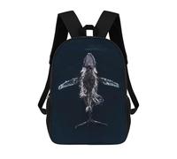 sinyumoney 4Girls Humpback Whale Underwater Backpack 3D Printed Boy School Backpack Casual Daypack Lightweight Rucksack for Middle School Students 17inch