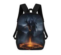 sinyumoney 4Girls Infernal Wyrm - Summoned Flame of The Abyss Backpack 3D Printed Boy School Backpack Casual Daypack Lightweight Rucksack for Middle School Students 17inch