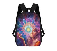 sinyumoney 4Girls Inner Mandala Backpack 3D Printed Boy School Backpack Casual Daypack Lightweight Rucksack for Middle School Students 17inch