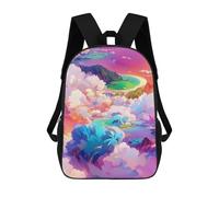 sinyumoney 4Girls Island Paradise Skyview -1 Backpack 3D Printed Boy School Backpack Casual Daypack Lightweight Rucksack for Middle School Students 17inch