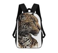 sinyumoney 4Girls Jaguar Face Painting Backpack 3D Printed Boy School Backpack Casual Daypack Lightweight Rucksack for Middle School Students 17inch