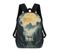 sinyumoney 4Girls Japanese Mountain Gate Backpack 3D Printed Boy School Backpack Casual Daypack Lightweight Rucksack for Middle School Students 17inch