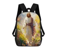 sinyumoney 4Girls Jesus Christ Watercolor Backpack 3D Printed Boy School Backpack Casual Daypack Lightweight Rucksack for Middle School Students 17inch