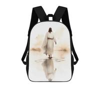 sinyumoney 4Girls Jesus Walking on Water Backpack 3D Printed Boy School Backpack Casual Daypack Lightweight Rucksack for Middle School Students 17inch