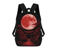 sinyumoney 4Girls Jinja Japanese Minimalist Backpack 3D Printed Boy School Backpack Casual Daypack Lightweight Rucksack for Middle School Students 17inch