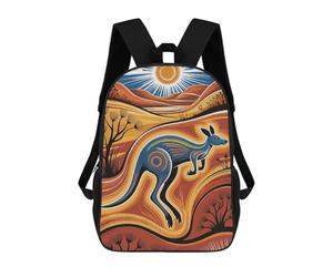 sinyumoney 4Girls Kangaroo in Australian Outback Illustration Backpack 3D Printed Boy School Backpack Casual Daypack Lightweight Rucksack for Middle School Students 17inch