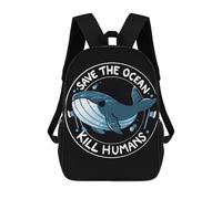 sinyumoney 4Girls Kill Humans Backpack 3D Printed Boy School Backpack Casual Daypack Lightweight Rucksack for Middle School Students 17inch