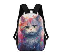 sinyumoney 4Girls Kitty No6 Backpack 3D Printed Boy School Backpack Casual Daypack Lightweight Rucksack for Middle School Students 17inch