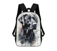 sinyumoney 4Girls Labrador Retriever Dog Art Backpack 3D Printed Boy School Backpack Casual Daypack Lightweight Rucksack for Middle School Students 17inch