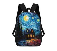sinyumoney 4Girls Landscape Fantasy Backpack 3D Printed Boy School Backpack Casual Daypack Lightweight Rucksack for Middle School Students 17inch