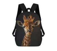 sinyumoney 4Girls Little Giraffe King Backpack 3D Printed Boy School Backpack Casual Daypack Lightweight Rucksack for Middle School Students 17inch