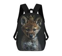 sinyumoney 4Girls Little King Backpack 3D Printed Boy School Backpack Casual Daypack Lightweight Rucksack for Middle School Students 17inch