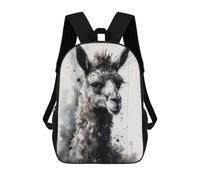 sinyumoney 4Girls Llama Beauty Watercolor Backpack 3D Printed Boy School Backpack Casual Daypack Lightweight Rucksack for Middle School Students 17inch