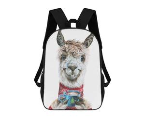 sinyumoney 4Girls Llama Latte Christmas Backpack 3D Printed Boy School Backpack Casual Daypack Lightweight Rucksack for Middle School Students 17inch