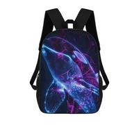 sinyumoney 4Girls Luminescent Orca Backpack 3D Printed Boy School Backpack Casual Daypack Lightweight Rucksack for Middle School Students 17inch