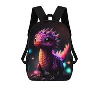 sinyumoney 4Girls Magical Baby Dragon Artwork Backpack 3D Printed Boy School Backpack Casual Daypack Lightweight Rucksack for Middle School Students 17inch