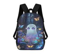 sinyumoney 4Girls Magical Forest Spirit with Butterflies Backpack 3D Printed Boy School Backpack Casual Daypack Lightweight Rucksack for Middle School Students 17inch