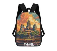 sinyumoney 4Girls Majestic Angkor Backpack 3D Printed Boy School Backpack Casual Daypack Lightweight Rucksack for Middle School Students 17inch