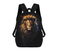sinyumoney 4Girls Majestic Lion Portrait Backpack 3D Printed Boy School Backpack Casual Daypack Lightweight Rucksack for Middle School Students 17inch