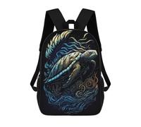 sinyumoney 4Girls Marine Life Backpack 3D Printed Boy School Backpack Casual Daypack Lightweight Rucksack for Middle School Students 17inch