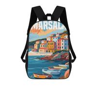 sinyumoney 4Girls Marsala Italy Backpack 3D Printed Boy School Backpack Casual Daypack Lightweight Rucksack for Middle School Students 17inch
