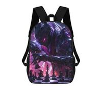 sinyumoney 4Girls Master of Chess Backpack 3D Printed Boy School Backpack Casual Daypack Lightweight Rucksack for Middle School Students 17inch