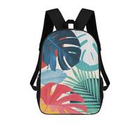 sinyumoney 4Girls Minimalist Floral 80 Backpack 3D Printed Boy School Backpack Casual Daypack Lightweight Rucksack for Middle School Students 17inch