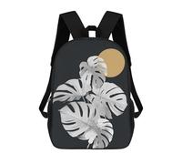 sinyumoney 4Girls Minimalist Floral A01 Backpack 3D Printed Boy School Backpack Casual Daypack Lightweight Rucksack for Middle School Students 17inch