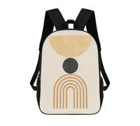 sinyumoney 4Girls Minimalist Geometry Backpack 3D Printed Boy School Backpack Casual Daypack Lightweight Rucksack for Middle School Students 17inch