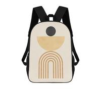 sinyumoney 4Girls Minimalist Geometry I Backpack 3D Printed Boy School Backpack Casual Daypack Lightweight Rucksack for Middle School Students 17inch
