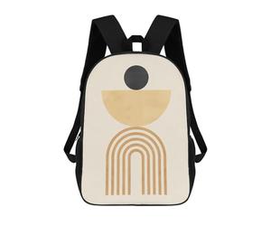 sinyumoney 4Girls Minimalist Geometry I Backpack 3D Printed Boy School Backpack Casual Daypack Lightweight Rucksack for Middle School Students 17inch