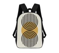 sinyumoney 4Girls Minimalist Lines 15 Backpack 3D Printed Boy School Backpack Casual Daypack Lightweight Rucksack for Middle School Students 17inch