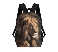 sinyumoney 4Girls Misty Lion Backpack 3D Printed Boy School Backpack Casual Daypack Lightweight Rucksack for Middle School Students 17inch