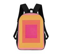 sinyumoney 4Girls Modern Collage J Backpack 3D Printed Boy School Backpack Casual Daypack Lightweight Rucksack for Middle School Students 17inch