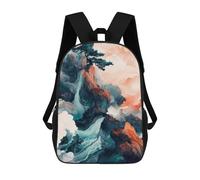 sinyumoney 4Girls Mountain Dreamscape Landscape Bonsai Clouds Backpack 3D Printed Boy School Backpack Casual Daypack Lightweight Rucksack for Middle School Students 17inch