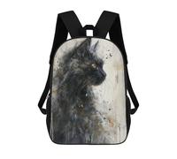 sinyumoney 4Girls Mystic Feline Gaze Backpack 3D Printed Boy School Backpack Casual Daypack Lightweight Rucksack for Middle School Students 17inch