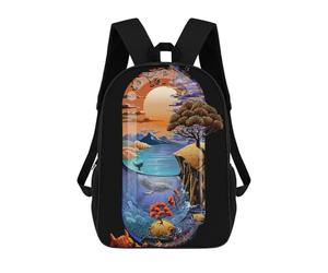 sinyumoney 4Girls Nature Is Medicine Backpack 3D Printed Boy School Backpack Casual Daypack Lightweight Rucksack for Middle School Students 17inch