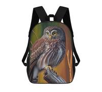 sinyumoney 4Girls Northern Pygmy Owl Backpack 3D Printed Boy School Backpack Casual Daypack Lightweight Rucksack for Middle School Students 17inch