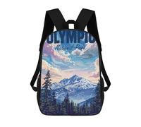 sinyumoney 4Girls Olympic National Park USA Backpack 3D Printed Boy School Backpack Casual Daypack Lightweight Rucksack for Middle School Students 17inch