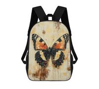 sinyumoney 4Girls Painted Butterfly Backpack 3D Printed Boy School Backpack Casual Daypack Lightweight Rucksack for Middle School Students 17inch