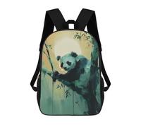 sinyumoney 4Girls Panda in The Bamboo Backpack 3D Printed Boy School Backpack Casual Daypack Lightweight Rucksack for Middle School Students 17inch