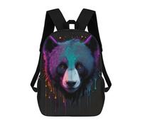 sinyumoney 4Girls Panda Portrait Backpack 3D Printed Boy School Backpack Casual Daypack Lightweight Rucksack for Middle School Students 17inch