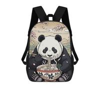 sinyumoney 4Girls Panda Ramen Cherry Blossoms Backpack 3D Printed Boy School Backpack Casual Daypack Lightweight Rucksack for Middle School Students 17inch
