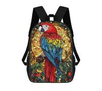 sinyumoney 4Girls Parrot Backpack 3D Printed Boy School Backpack Casual Daypack Lightweight Rucksack for Middle School Students 17inch