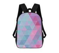 sinyumoney 4Girls Pattern of Triangles 05 Backpack 3D Printed Boy School Backpack Casual Daypack Lightweight Rucksack for Middle School Students 17inch