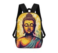 sinyumoney 4Girls Peaceful Presence Zen Backpack 3D Printed Boy School Backpack Casual Daypack Lightweight Rucksack for Middle School Students 17inch