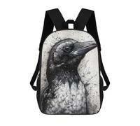 sinyumoney 4Girls Penguin Beauty Watercolor Backpack 3D Printed Boy School Backpack Casual Daypack Lightweight Rucksack for Middle School Students 17inch