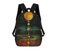 sinyumoney 4Girls Planetary Alignment Backpack 3D Printed Boy School Backpack Casual Daypack Lightweight Rucksack for Middle School Students 17inch