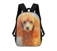 sinyumoney 4Girls Poodle Sketch Backpack 3D Printed Boy School Backpack Casual Daypack Lightweight Rucksack for Middle School Students 17inch